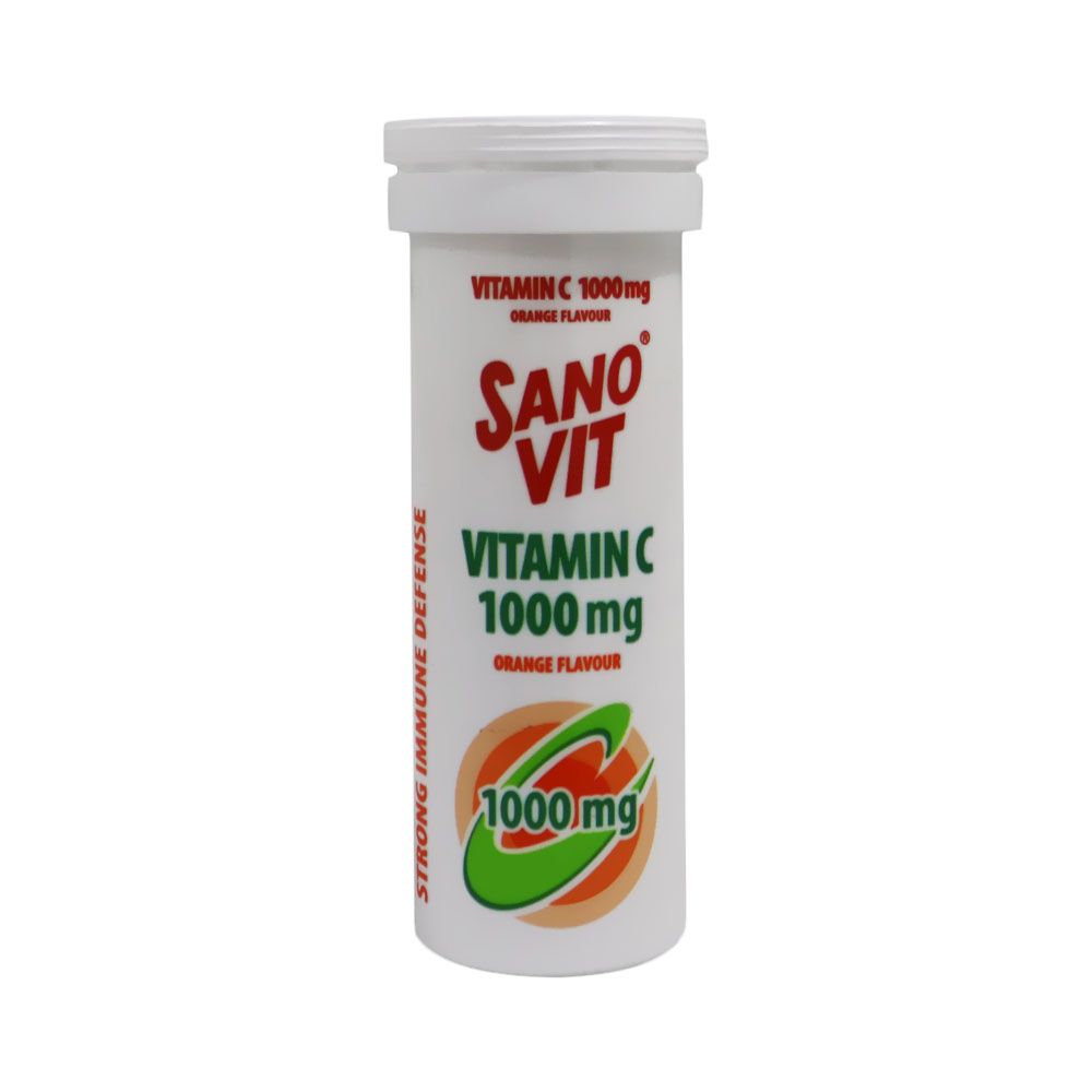 Sanovit Vitamin C 1000 mg Orange Effervescent Tablet 10's - Easy Pharmacy LLC