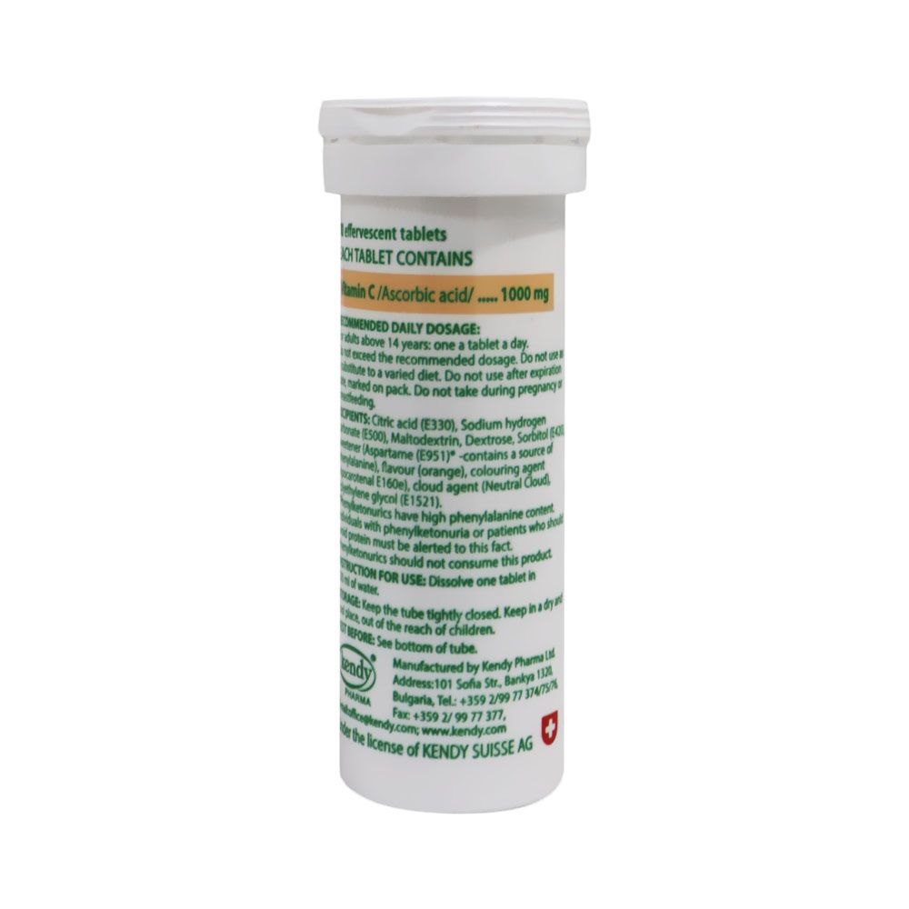 Sanovit Vitamin C 1000 mg Orange Effervescent Tablet 10's - Easy Pharmacy LLC