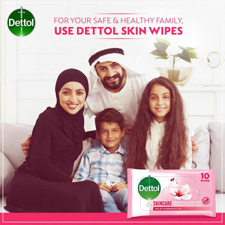 Dettol Skincare Anti-Bacterial Wipes 10's - Easy Pharmacy LLC