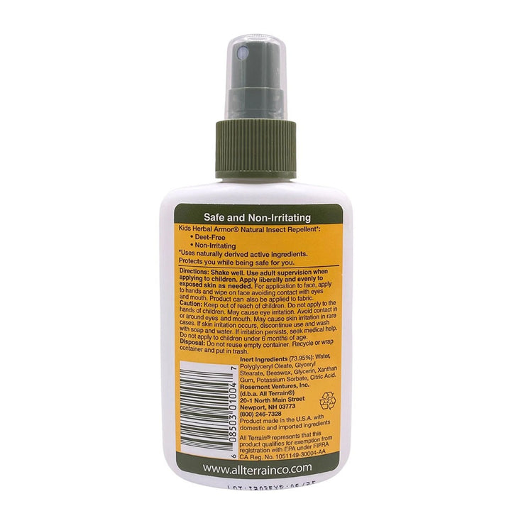 All Terrain Herbal Armor DEET Free Natural Kids Insect Repellant Spray 120ml - Easy Pharmacy LLC