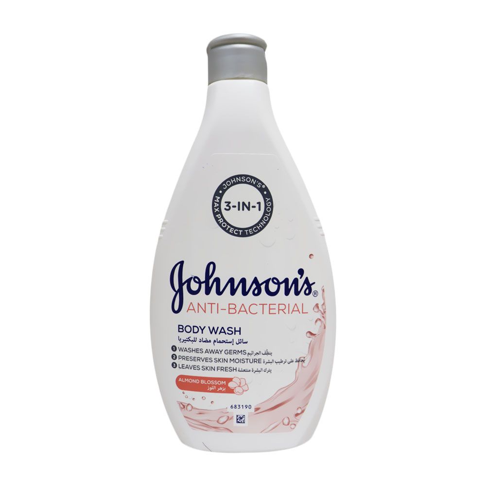 Johnson & Johnson 3 in 1 Antibacterial Almond Blossom Body Wash 400 mL - Easy Pharmacy LLC