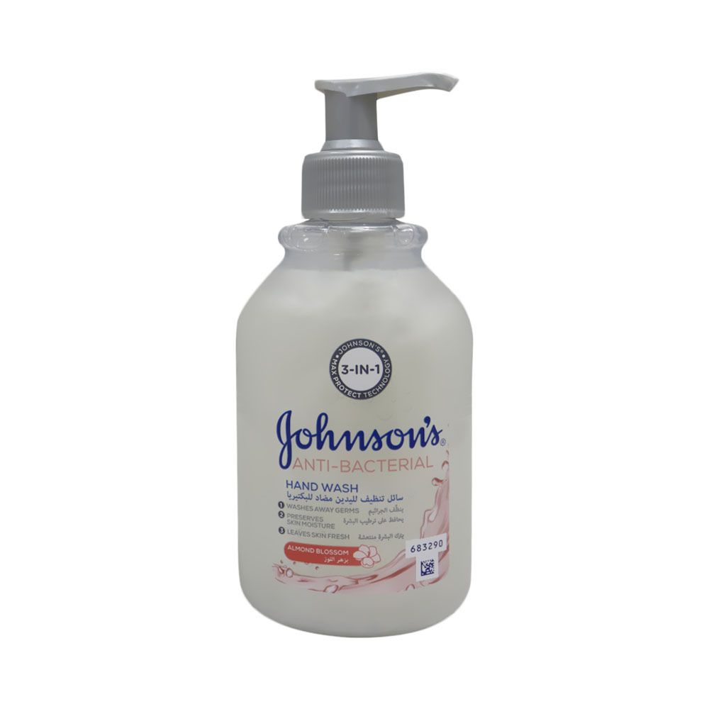 Johnson & Johnson 3 in 1 Antibacterial Almond Blossom Hand Wash 300 mL - Easy Pharmacy LLC