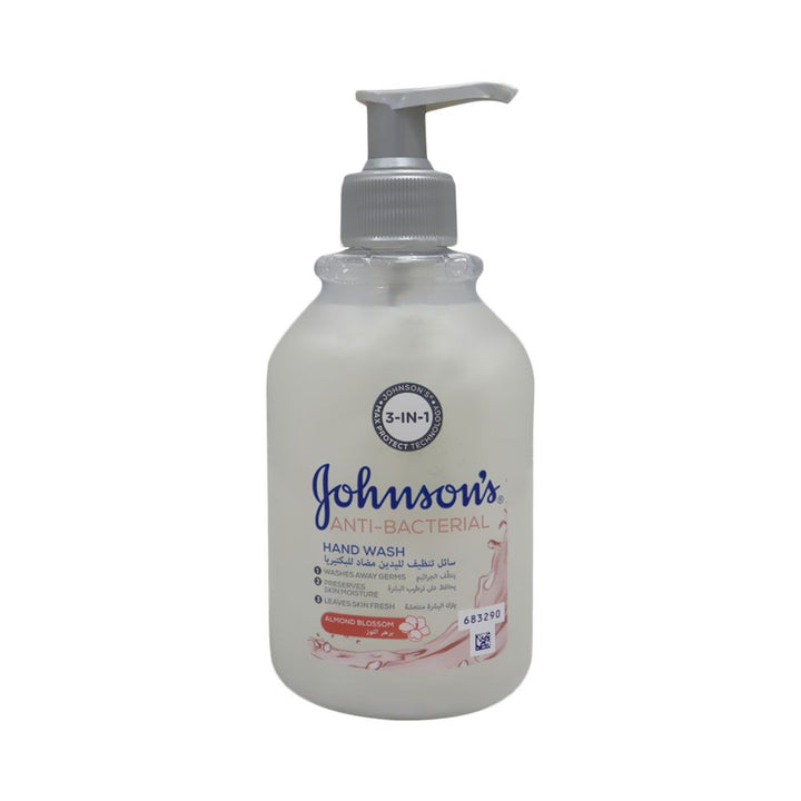 Johnson & Johnson 3 in 1 Antibacterial Almond Blossom Hand Wash 300 mL - Easy Pharmacy LLC