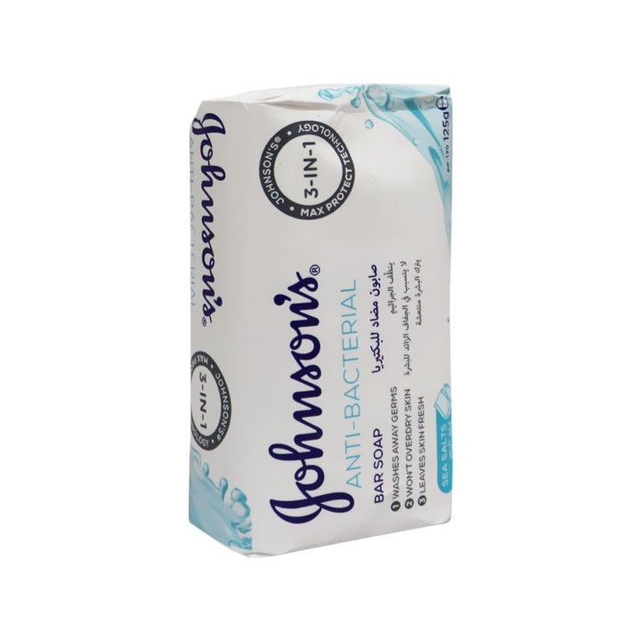 Johnson & Johnson 3 in 1 Antibacterial Sea Salt Bar Soap 125 g - Easy Pharmacy LLC