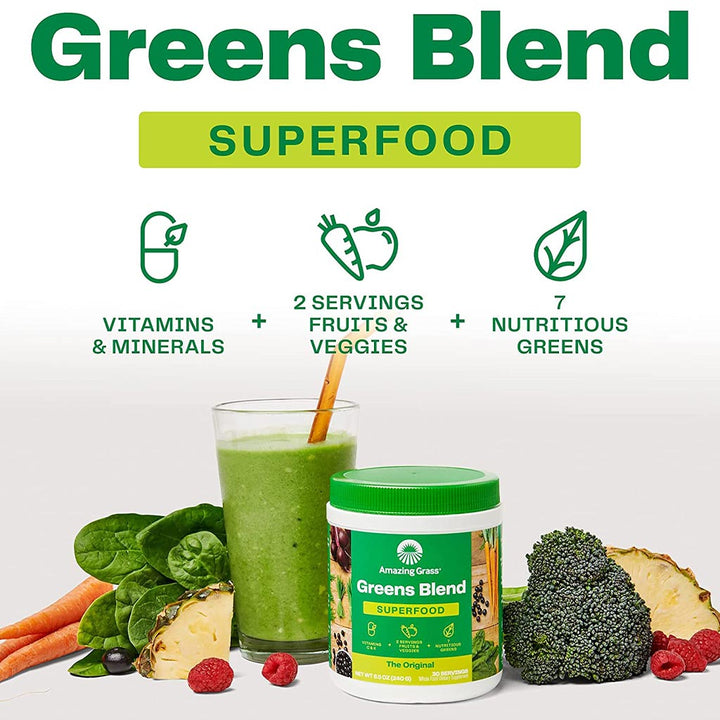 Amazing Grass Greens Blend Superfood The Original Powder 240 g - Easy Pharmacy LLC