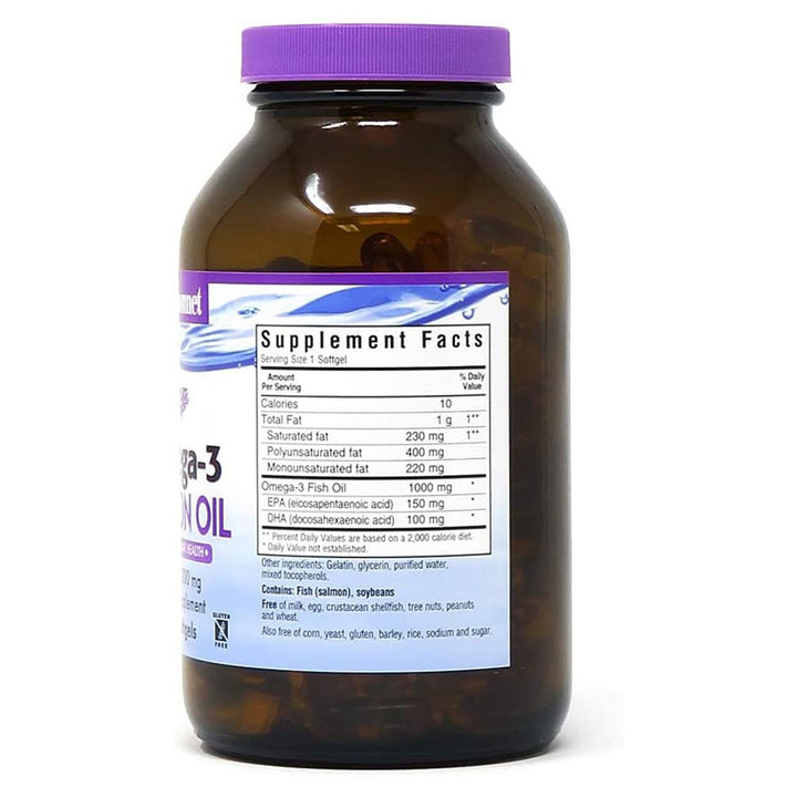 Bluebonnet Salmon Oil Omega 3 1000mg Fish Oil Supplement Softgels, Pack of 180's - Easy Pharmacy LLC