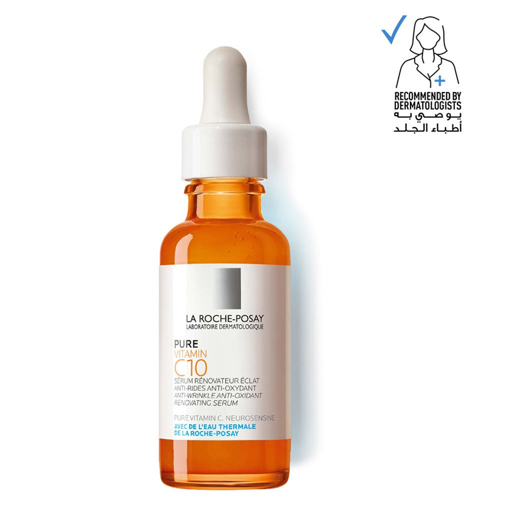 La Roche-Posay 10% Pure Vitamin C Anti-Aging Face & Neck Serum For Wrinkles 30ml - Easy Pharmacy LLC