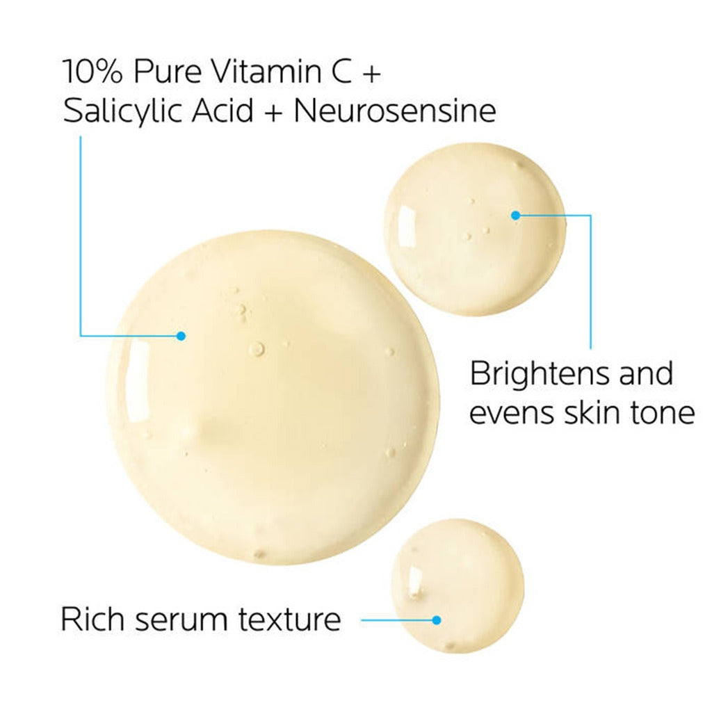 La Roche-Posay 10% Pure Vitamin C Anti-Aging Face & Neck Serum For Wrinkles 30ml - Easy Pharmacy LLC