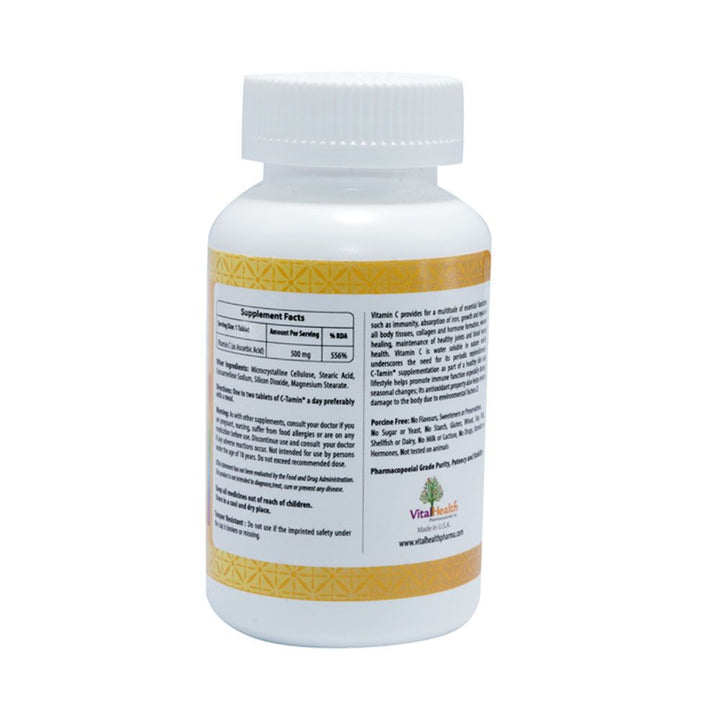 Vital Health C-Tamin Vitamin C 500 mg Tablets 100's - Easy Pharmacy LLC