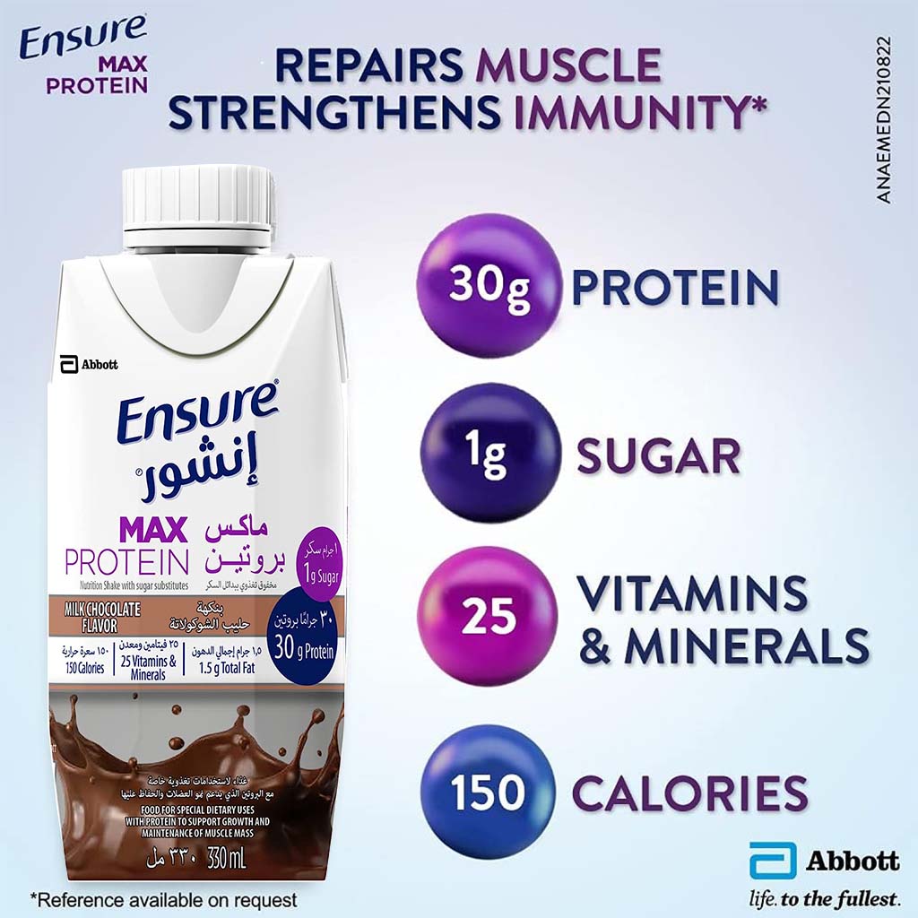 Ensure Max Protein Nutrition Shake Milk Chocolate 330 mL - Easy Pharmacy LLC