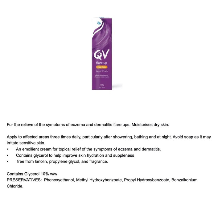 Ego QV Flare Up Cream For Eczema And Dermatitis Flare Up 100 g - Easy Pharmacy LLC