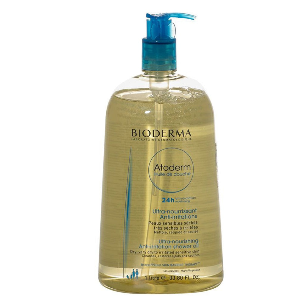 Bioderma Atoderm Nourishing Anti irritation Shower Oil For Irritated And Dry Sensitive Skin 1L - Easy Pharmacy LLC