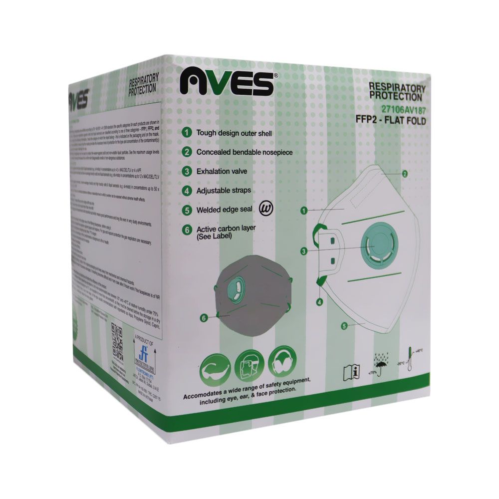 Aves FFP2 Flat Fold High Filtration Facepieces 10's AV187 - Easy Pharmacy LLC