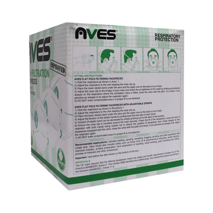 Aves FFP2 Flat Fold High Filtration Facepieces 10's AV187 - Easy Pharmacy LLC