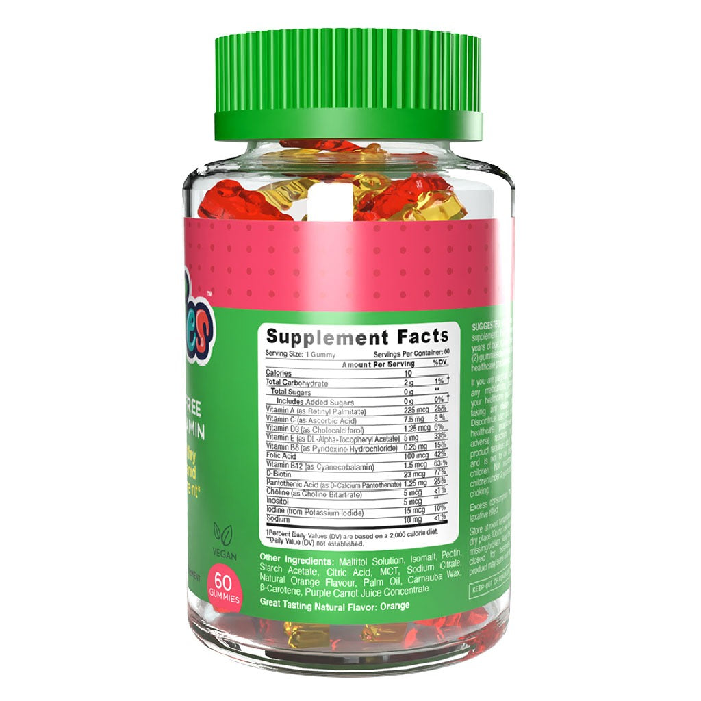 Dr. Gummies Kids Sugar Free Multivitamin Gummies For Healthy Growth and Development, Orange flavour, Pack of 60's - Easy Pharmacy LLC