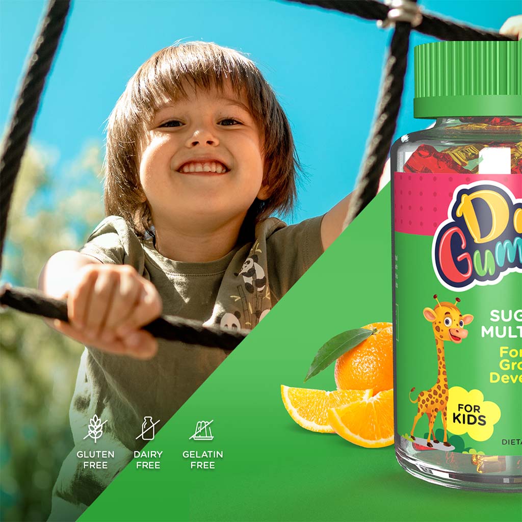 Dr. Gummies Kids Sugar Free Multivitamin Gummies For Healthy Growth and Development, Orange flavour, Pack of 60's - Easy Pharmacy LLC