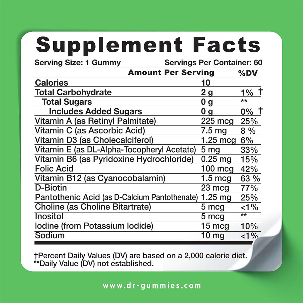 Dr. Gummies Kids Sugar Free Multivitamin Gummies For Healthy Growth and Development, Orange flavour, Pack of 60's - Easy Pharmacy LLC