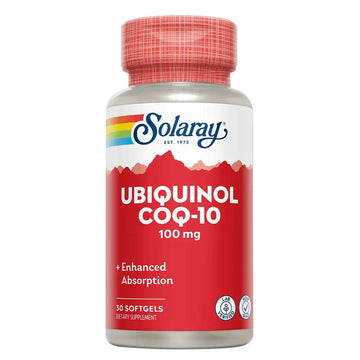 Solaray Ubiquinol CoQ-10 Softgels 100 mg, 30 Count