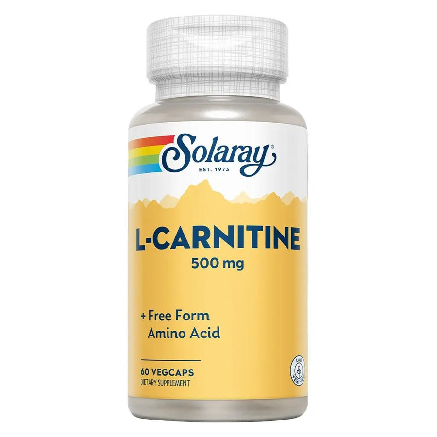 Solaray LCarnitine 500 Mg Vegetarian Capsules 60 Count For Daily Energy