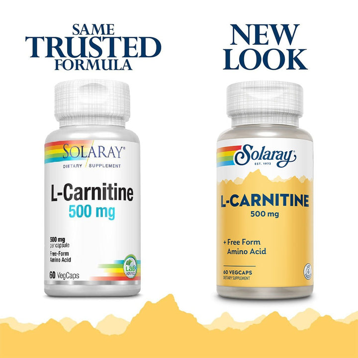 Solaray L- Carnitine 500mg Veg Capsules, Pack of 60's - Easy Pharmacy LLC
