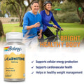 Solaray LCarnitine 500 Mg Vegetarian Capsules 60 Count For Daily Energy