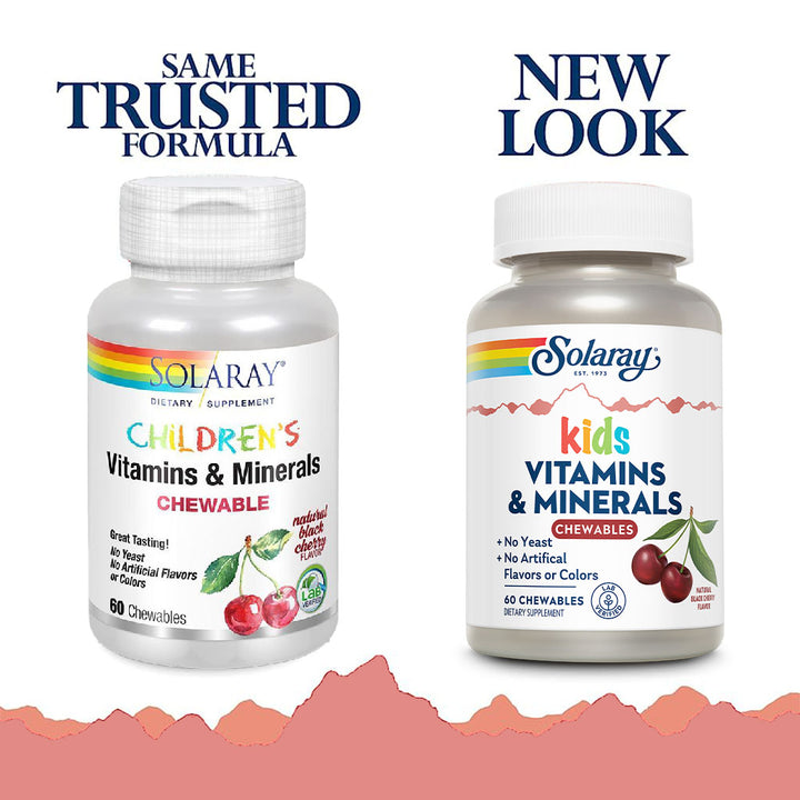 Solaray Kids Vitamins & Minerals Chewables, Pack of 60's - Easy Pharmacy LLC