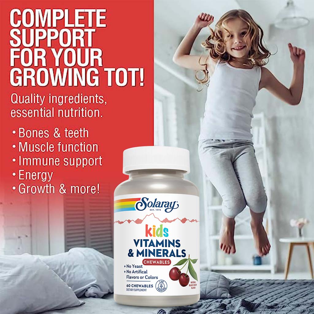 Solaray Kids Vitamins & Minerals Chewables, Pack of 60's - Easy Pharmacy LLC