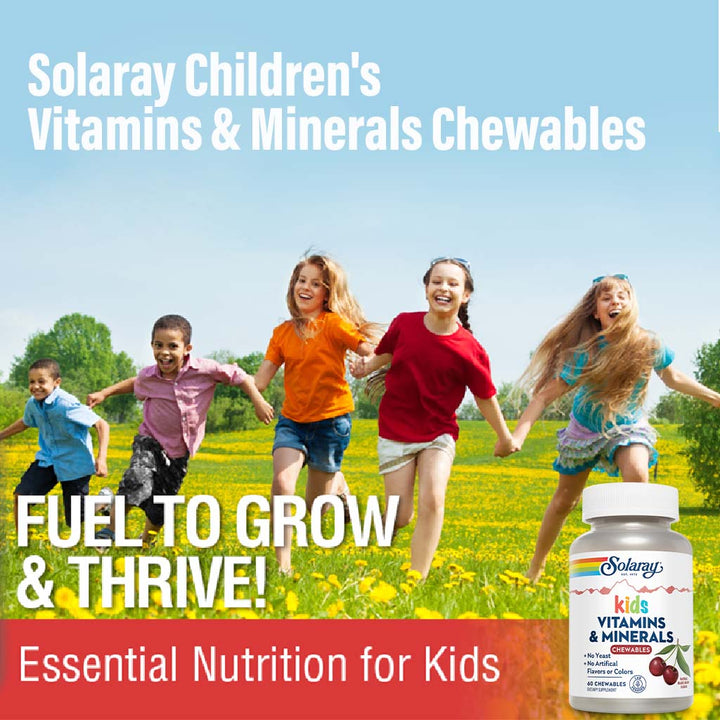 Solaray Kids Vitamins & Minerals Chewables, Pack of 60's - Easy Pharmacy LLC