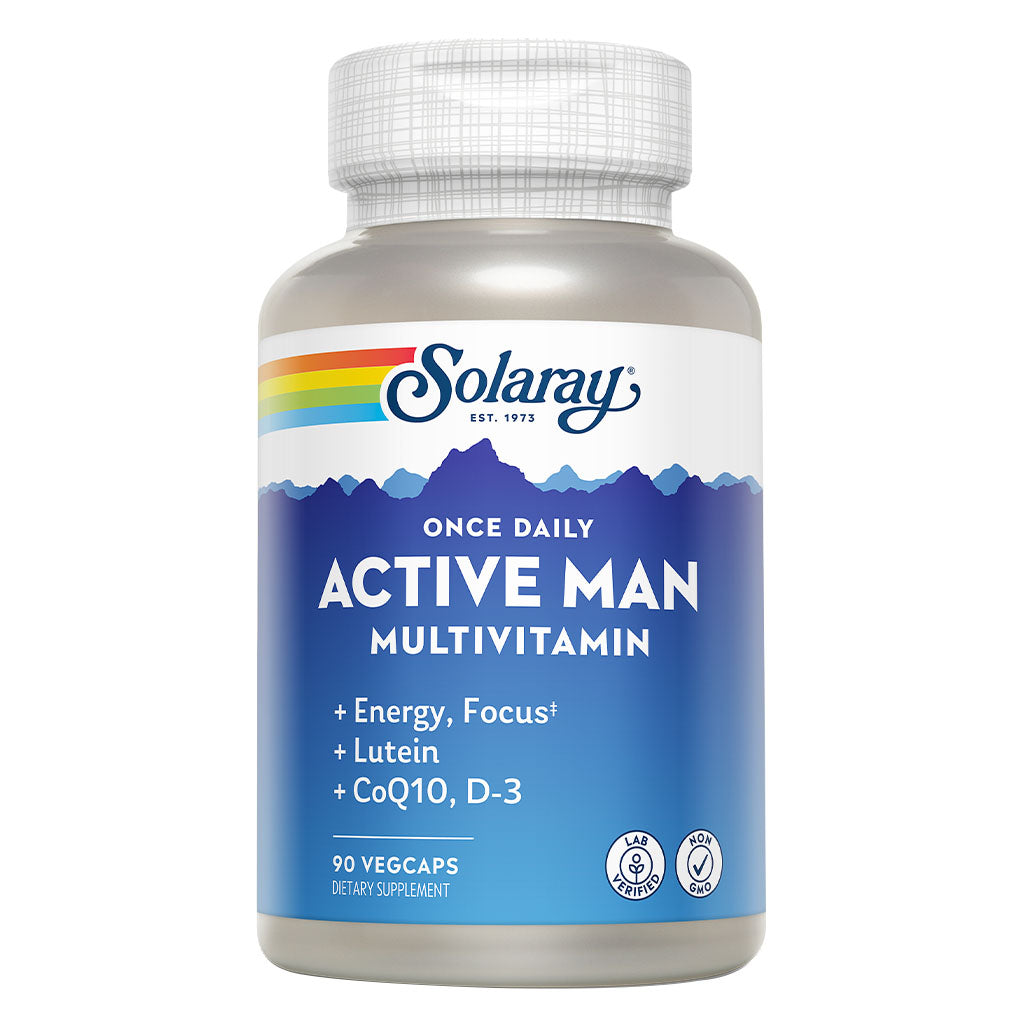 Solaray Once Daily Active Man Multivitamin Supplement Capsules, Pack of 90's - Easy Pharmacy LLC