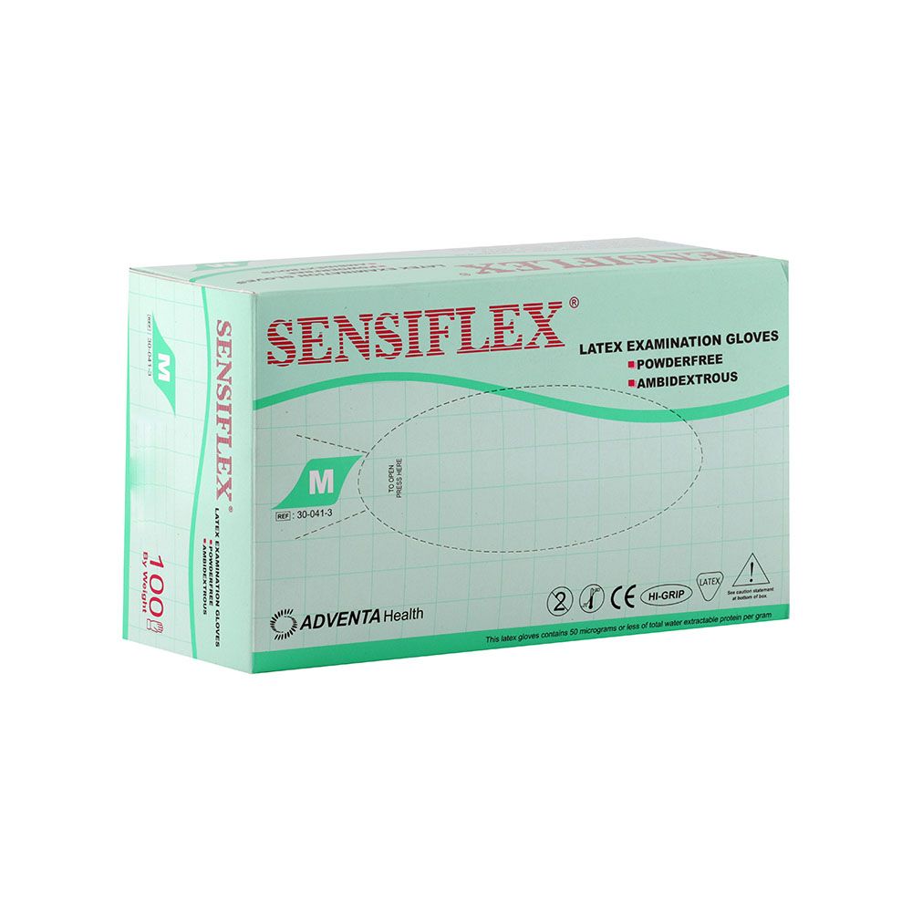 Sensiflex Latex Examination Powder free Gloves Medium 100's - Easy Pharmacy LLC