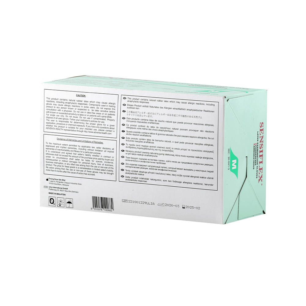 Sensiflex Latex Examination Powder free Gloves Medium 100's - Easy Pharmacy LLC