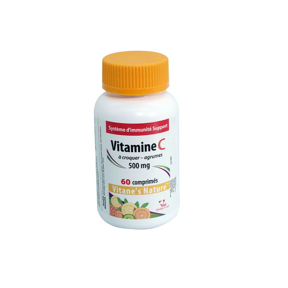 Vitane's Nature Vitamin C 500 mg Citrus Squeeze Chewable Tablets 60's - Easy Pharmacy LLC