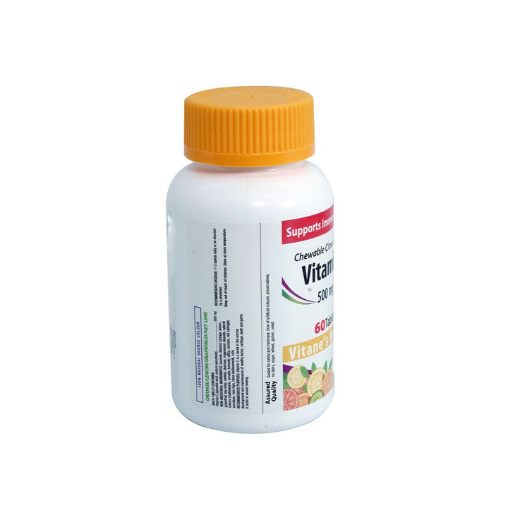 Vitane's Nature Vitamin C 500 mg Citrus Squeeze Chewable Tablets 60's - Easy Pharmacy LLC