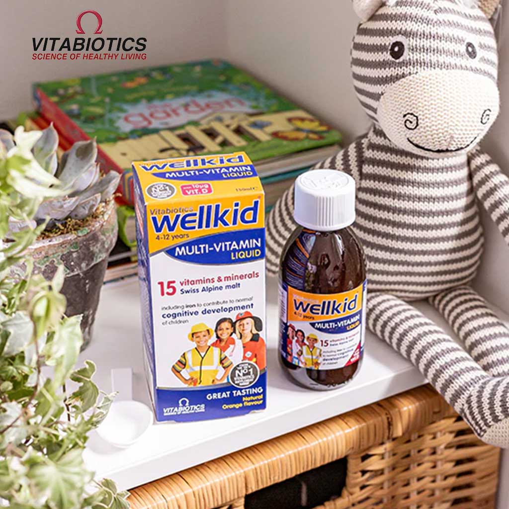 Vitabiotics Wellkid Multivitamin Orange Flavoured Liquid For Children 150ml - Easy Pharmacy LLC