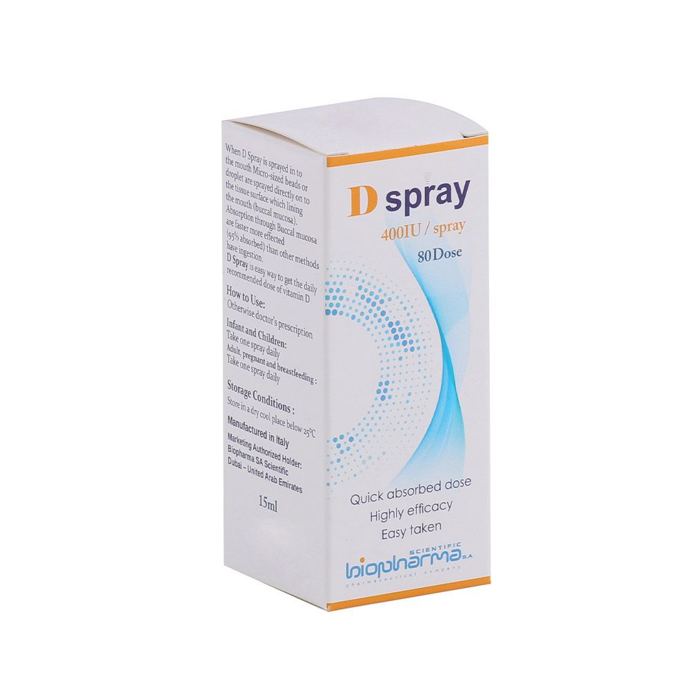 Biopharma D Spray 400IU Solution 15 mL - Easy Pharmacy LLC