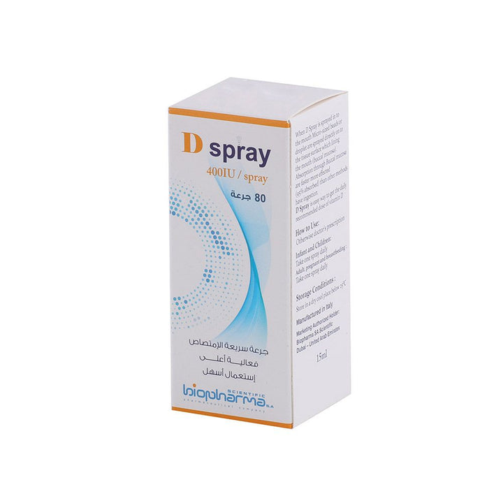 Biopharma D Spray 400IU Solution 15 mL - Easy Pharmacy LLC