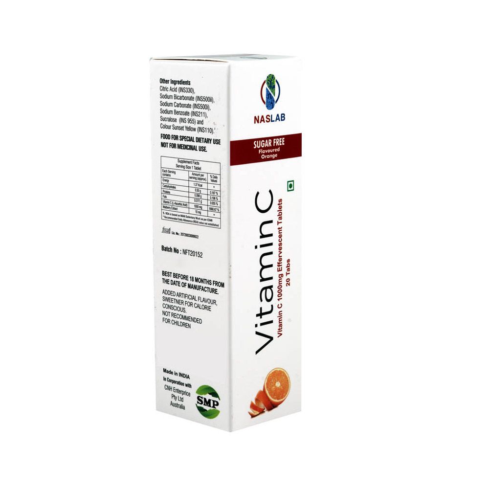 Naslab Vitamin C 1000 mg Effervescent Tablets 20's - Easy Pharmacy LLC