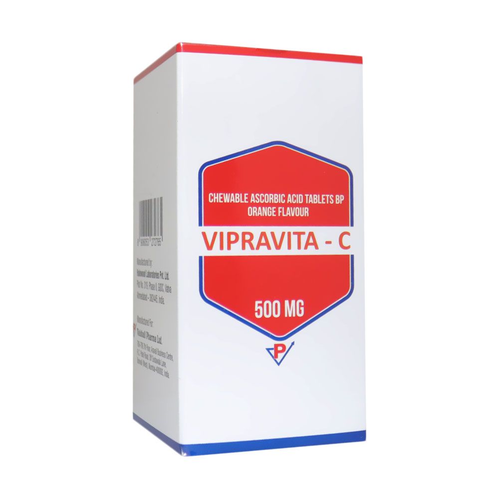 Vipravita-C Vitamin C 500 mg Chewable Tablets 30's - Easy Pharmacy LLC