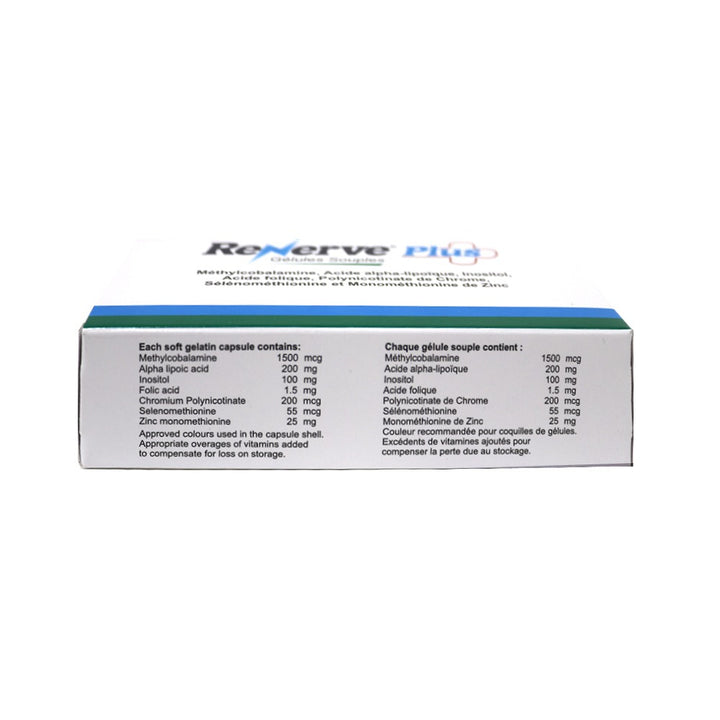 Renerve Plus Vitamin B12 Multivitamin Supplement Capsules With Alpha Lipoic Acid, Pack of 30's - Easy Pharmacy LLC