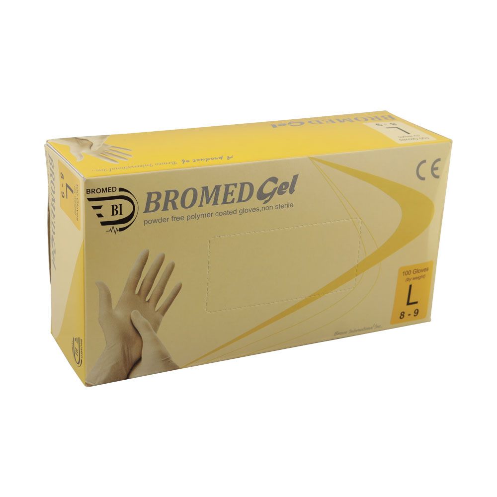 Bromed Gel Powder Free Gloves Size Large 100's - Easy Pharmacy LLC