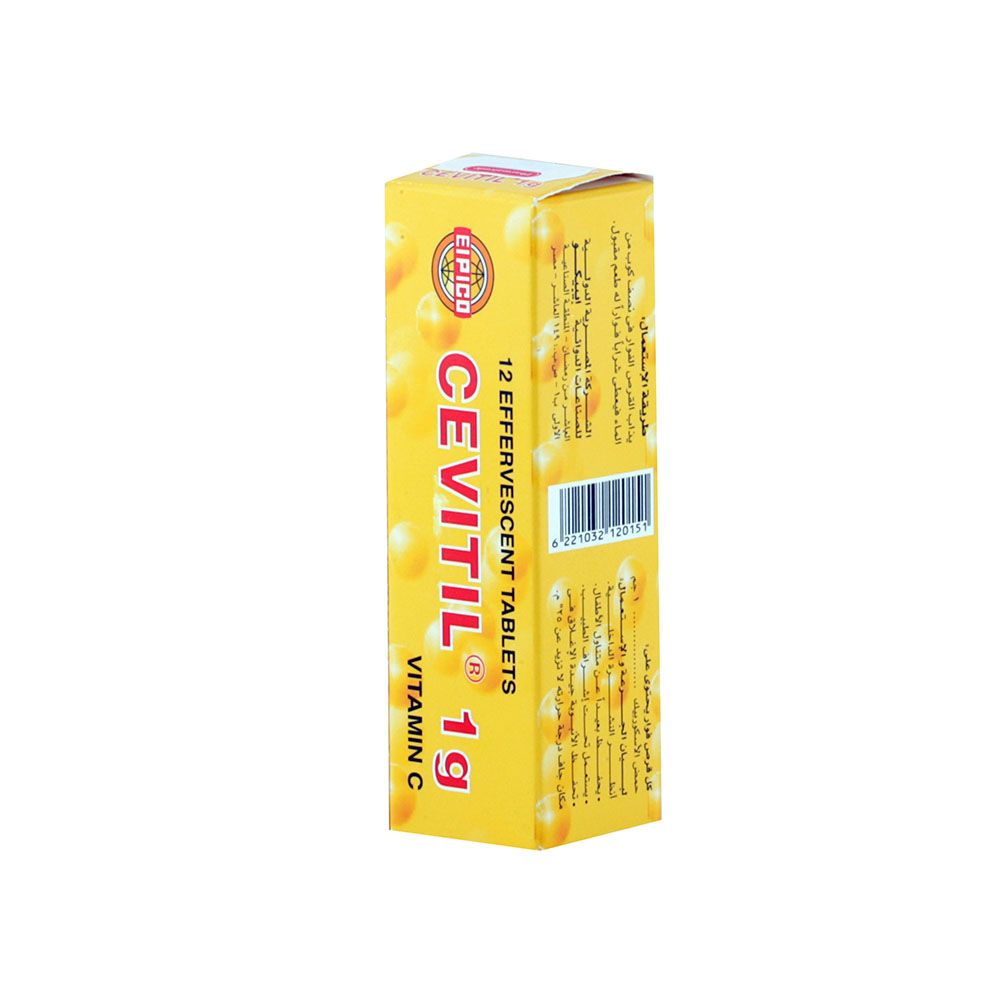 Cevitil 1g Vitamin C Effervescent Tablet 12's - Easy Pharmacy LLC