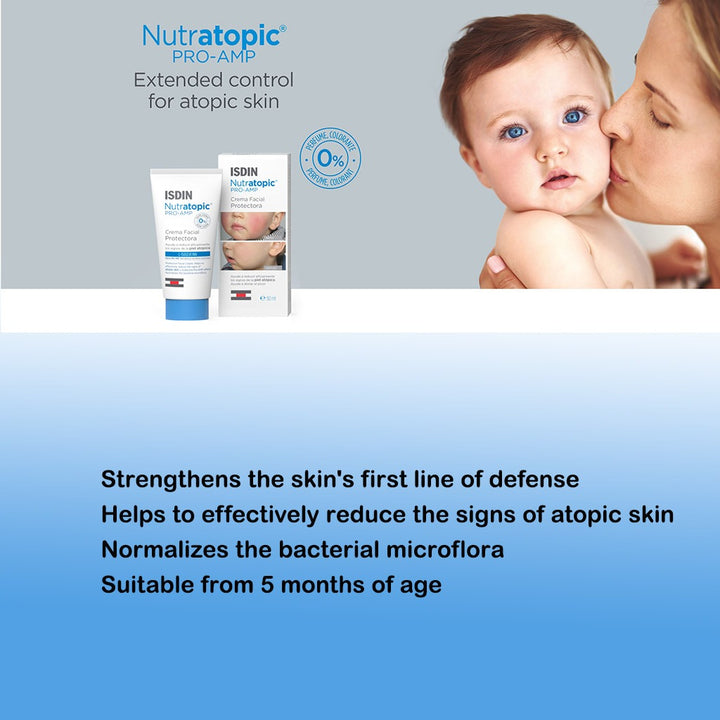 Isdin Nutratopic Pro-AMP Emollient Facial Cream 50 mL - Easy Pharmacy LLC