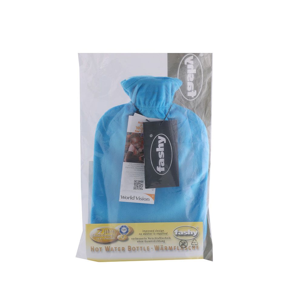 Fashy Hot Water Bag Velour Cover Blue 2.0 L 1's - Easy Pharmacy LLC
