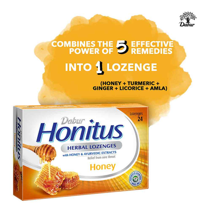 Dabur Honitus Herbal Lozenges Honey 24's - Easy Pharmacy LLC