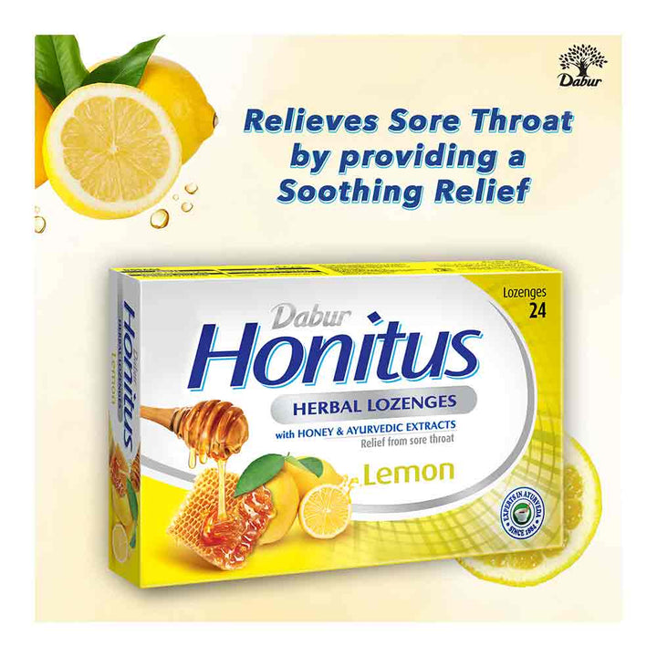 Dabur Honitus Herbal Lozenges Lemon 24's - Easy Pharmacy LLC
