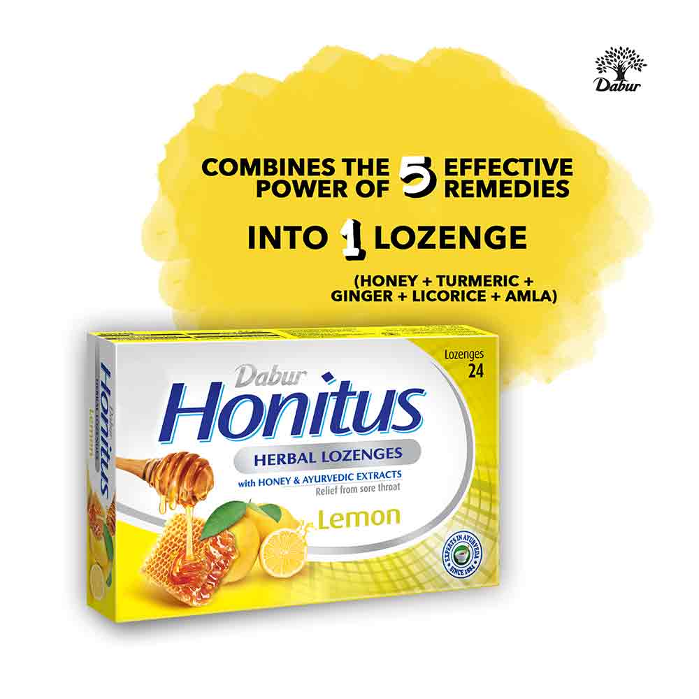 Dabur Honitus Herbal Lozenges Lemon 24's - Easy Pharmacy LLC