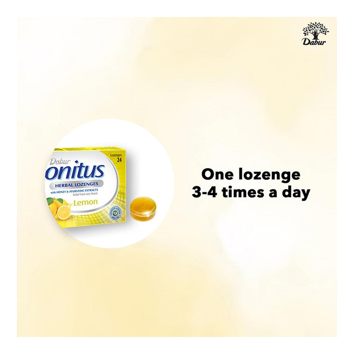 Dabur Honitus Herbal Lozenges Lemon 24's - Easy Pharmacy LLC