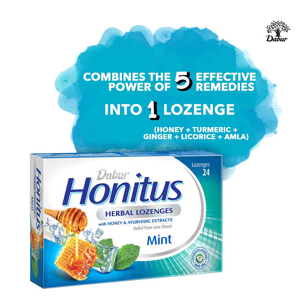 Dabur Honitus Herbal Lozenges Mint 24's - Easy Pharmacy LLC