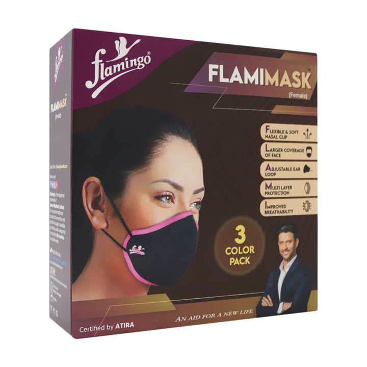 Flamingo FlamiMask Reusable & Washable Face Mask Female 3's - Easy Pharmacy LLC