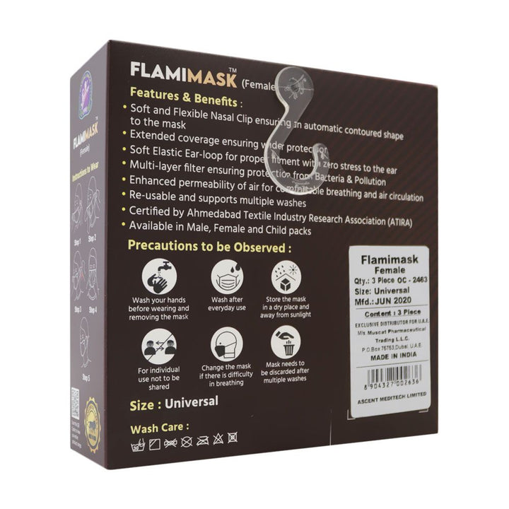 Flamingo FlamiMask Reusable & Washable Face Mask Female 3's - Easy Pharmacy LLC